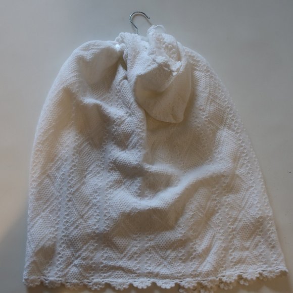 NWT Baby Girls Angels White Hooded Knit Sweater Cape 3T* - Picture 6 of 11